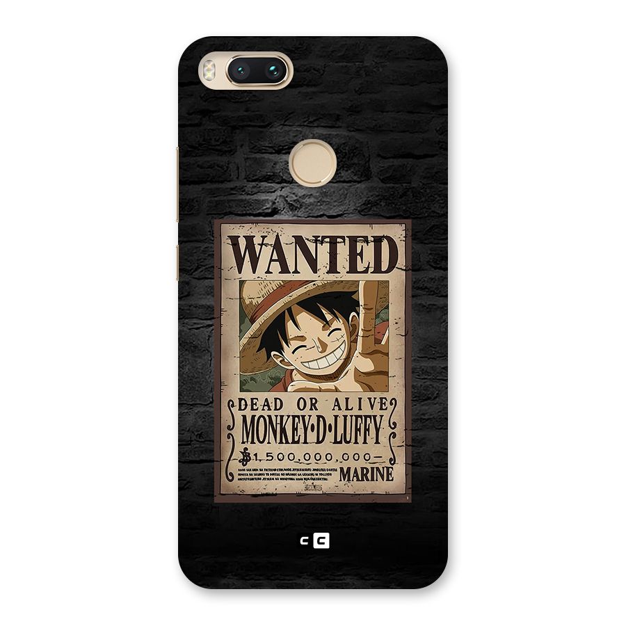 Luffy Wanted Back Case for Mi A1