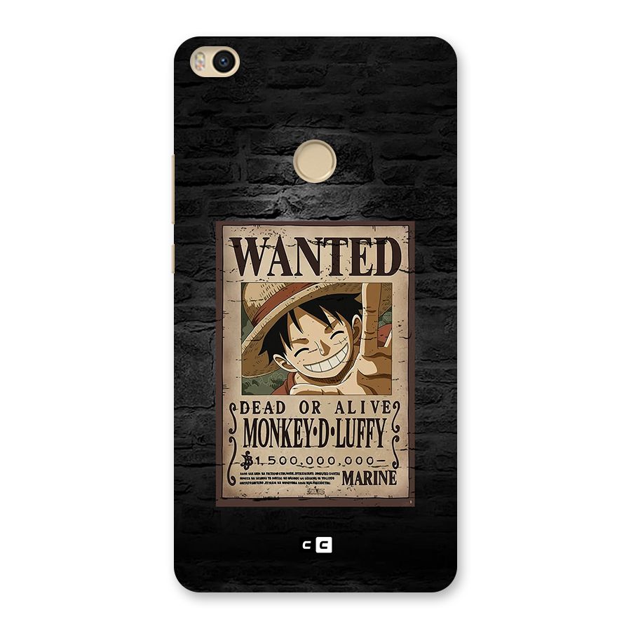 Luffy Wanted Back Case for Mi Max 2