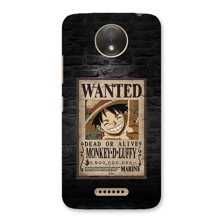 Luffy Wanted Back Case for Moto C Plus