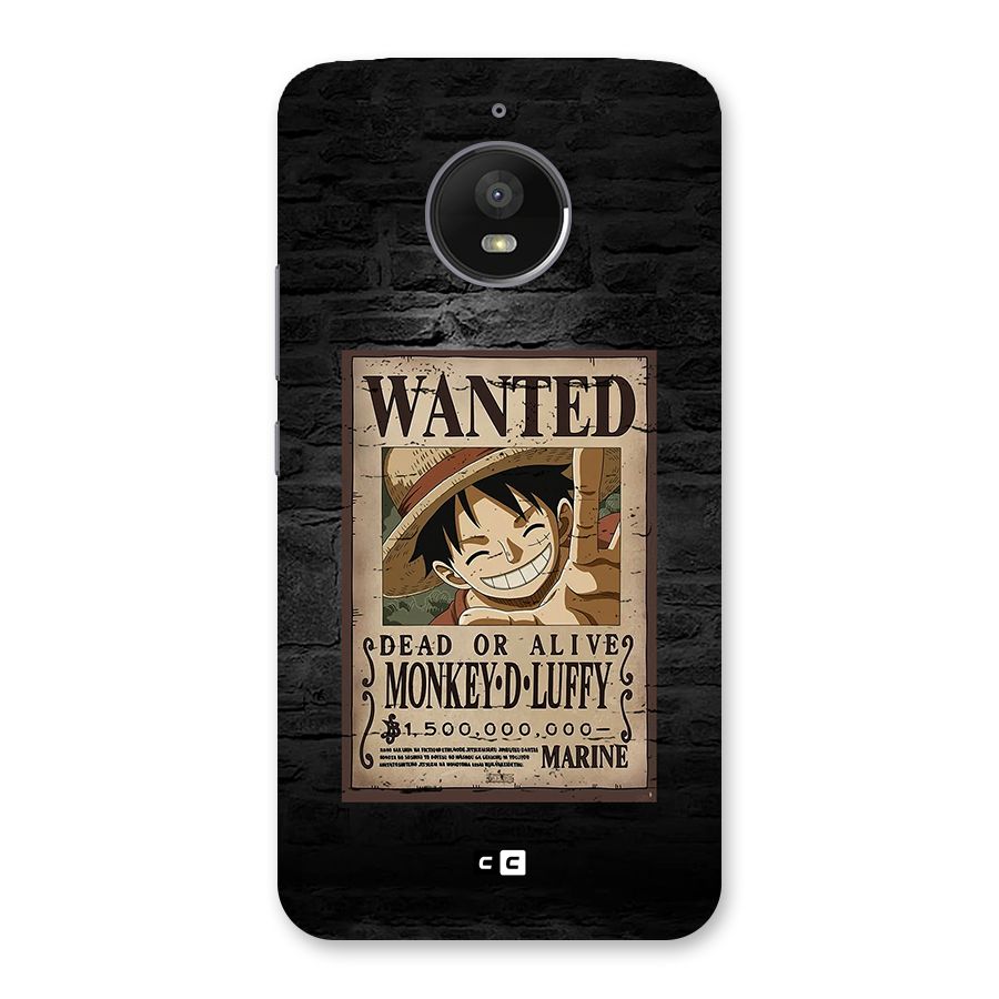 Luffy Wanted Back Case for Moto E4 Plus
