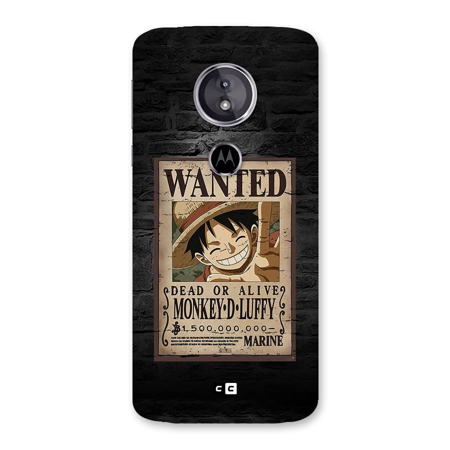 Luffy Wanted Back Case for Moto E5