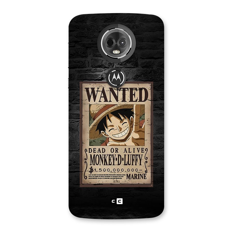 Luffy Wanted Back Case for Moto E5 Plus