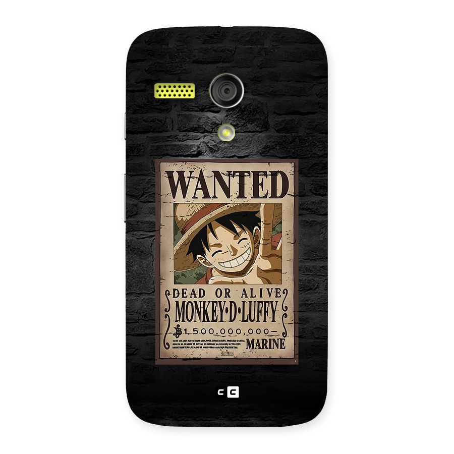 Luffy Wanted Back Case for Moto G