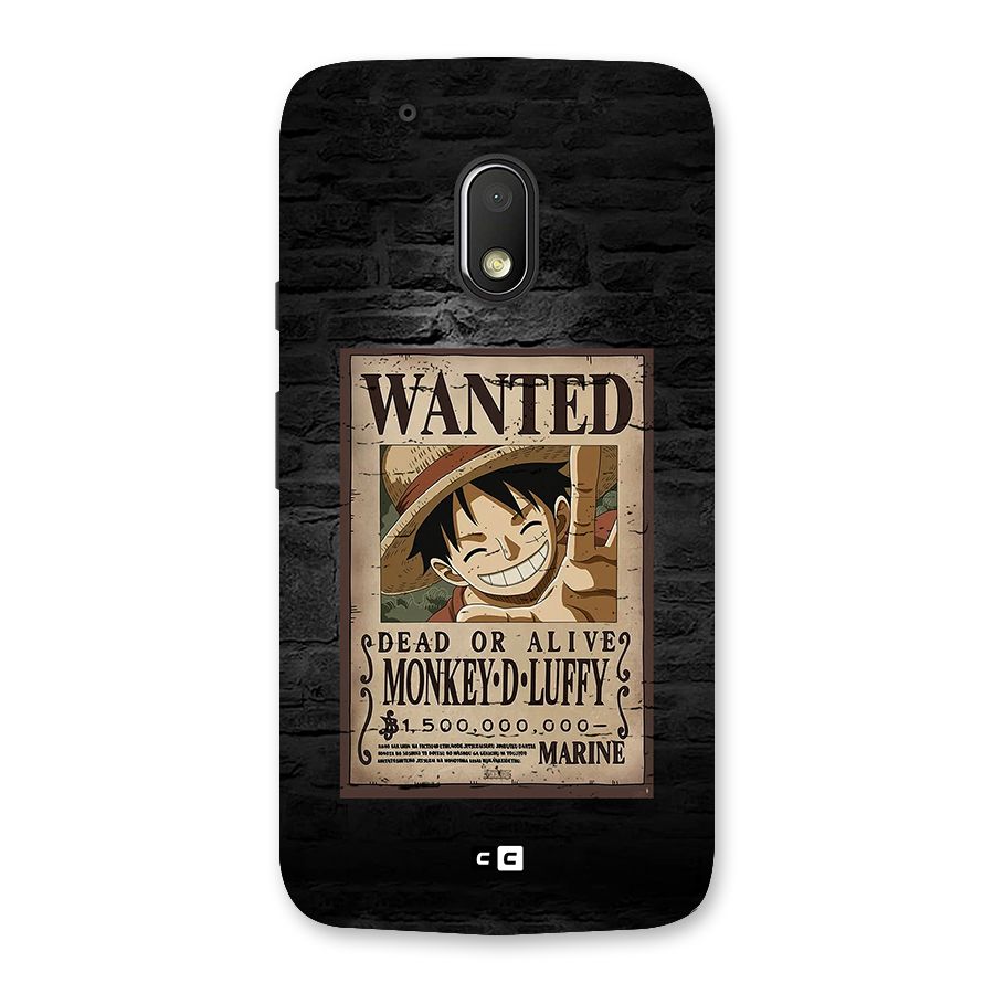 Luffy Wanted Back Case for Moto G4 Play