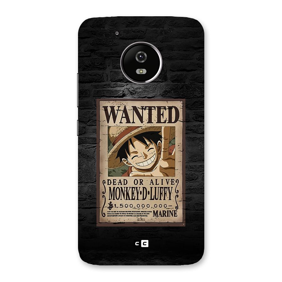 Luffy Wanted Back Case for Moto G5