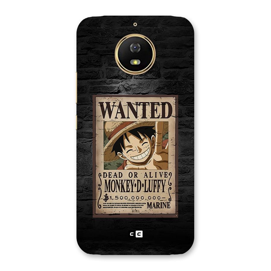 Luffy Wanted Back Case for Moto G5s