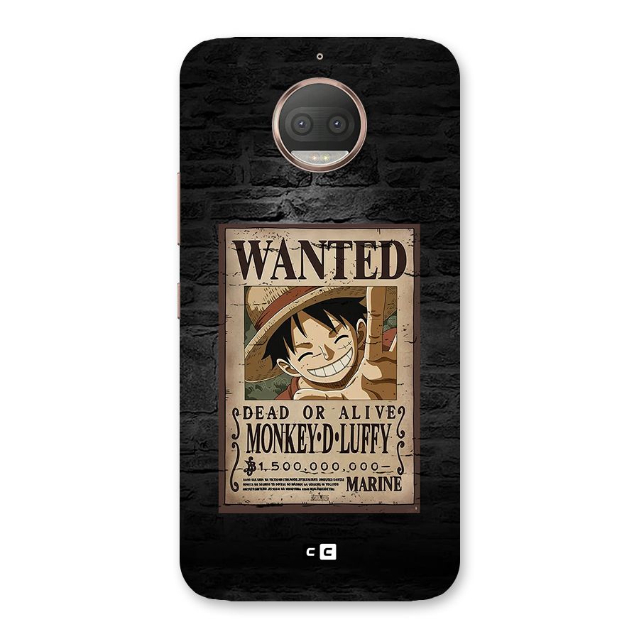 Luffy Wanted Back Case for Moto G5s Plus