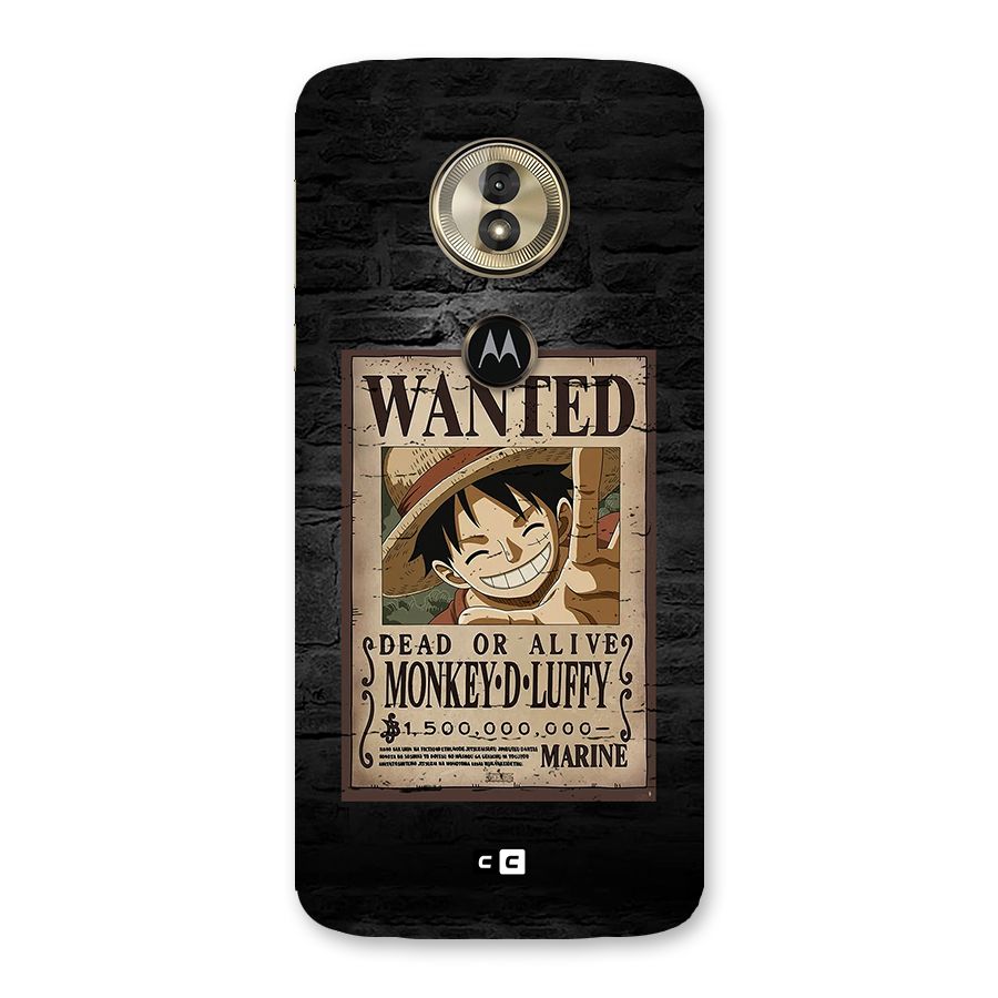Luffy Wanted Back Case for Moto G6 Play