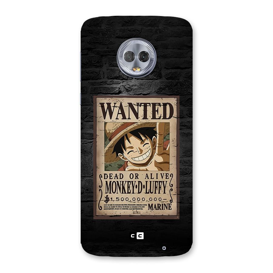 Luffy Wanted Back Case for Moto G6 Plus