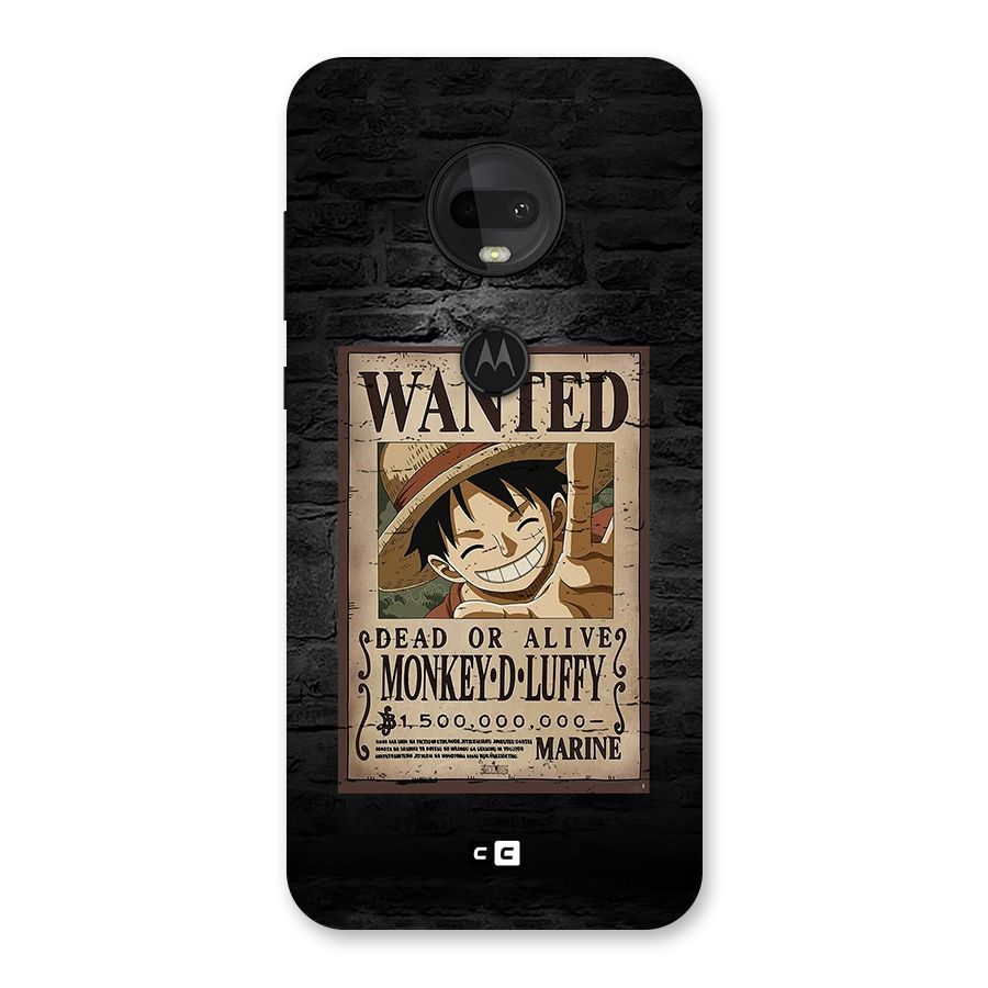 Luffy Wanted Back Case for Moto G7