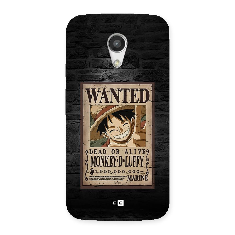 Luffy Wanted Back Case for Moto G 2nd Gen