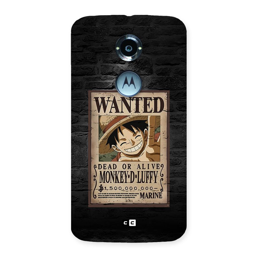 Luffy Wanted Back Case for Moto X2