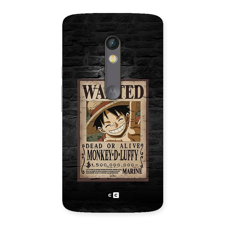 Luffy Wanted Back Case for Moto X Play