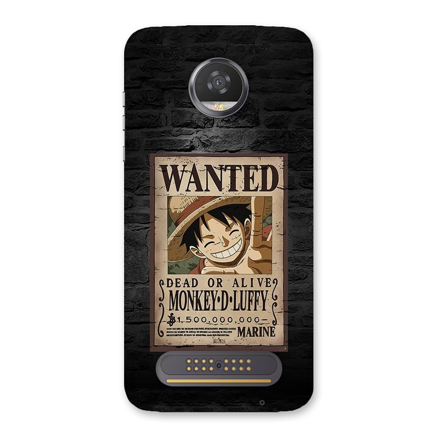 Luffy Wanted Back Case for Moto Z2 Play