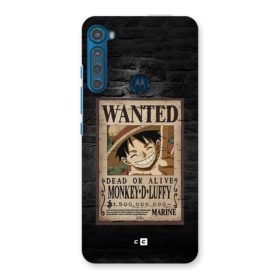Luffy Wanted Back Case for Motorola One Fusion Plus