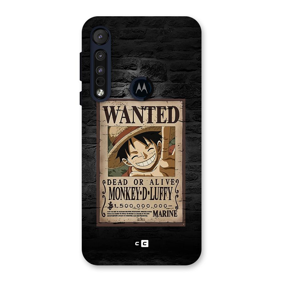 Luffy Wanted Back Case for Motorola One Macro