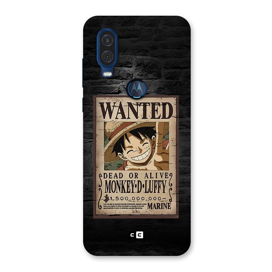 Luffy Wanted Back Case for Motorola One Vision
