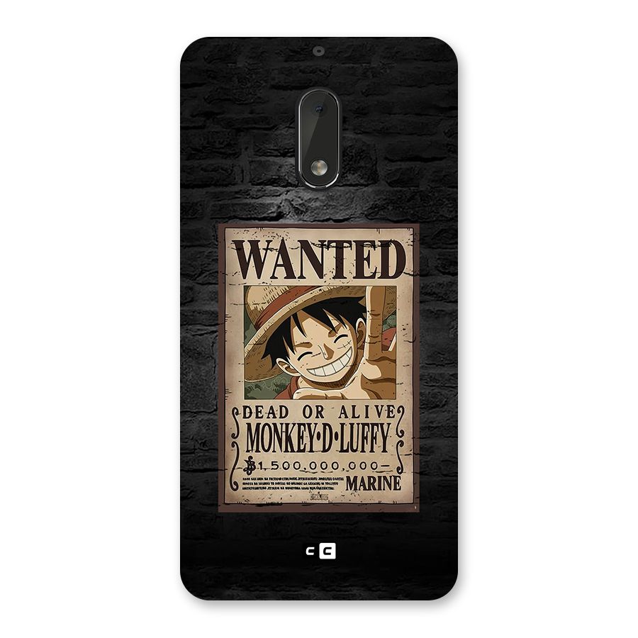 Luffy Wanted Back Case for Nokia 6