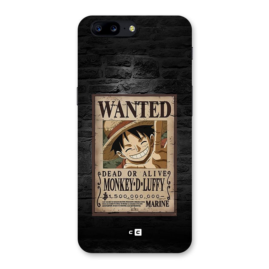 Luffy Wanted Back Case for OnePlus 5