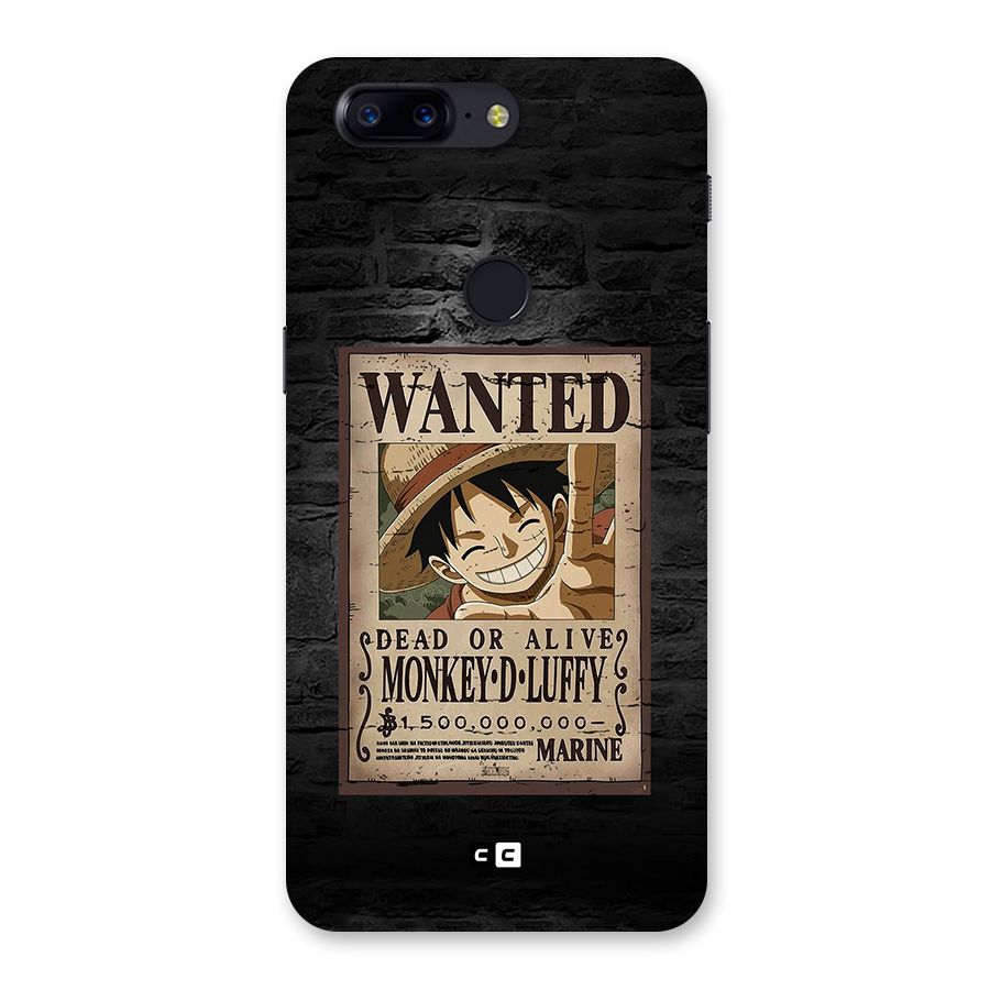 Luffy Wanted Back Case for OnePlus 5T