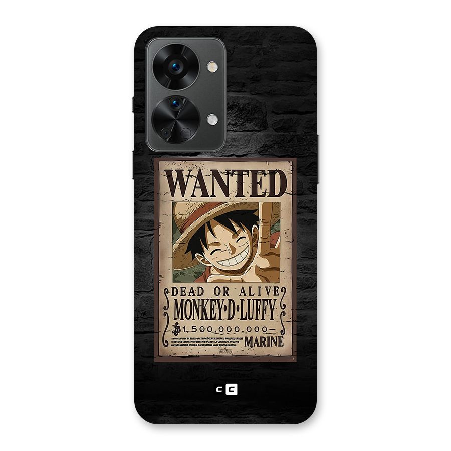 Luffy Wanted Back Case for OnePlus Nord 2T