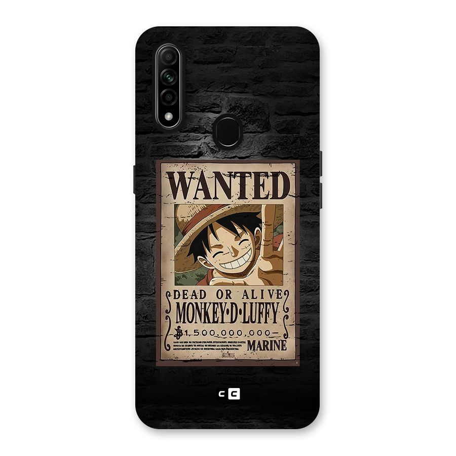 Luffy Wanted Back Case for Oppo A31