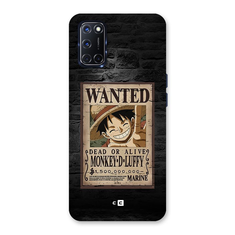 Luffy Wanted Back Case for Oppo A52