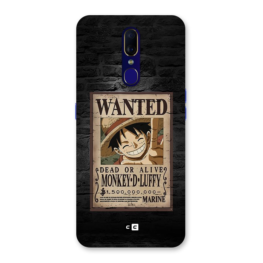 Luffy Wanted Back Case for Oppo A9