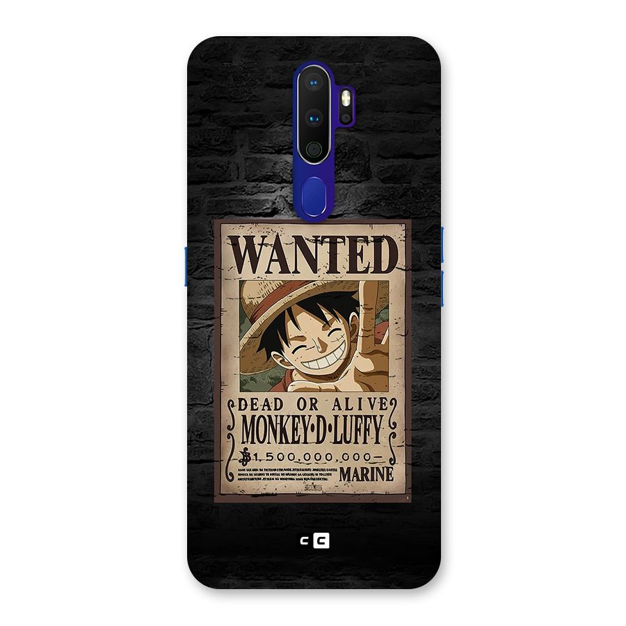 Luffy Wanted Back Case for Oppo A9 (2020)