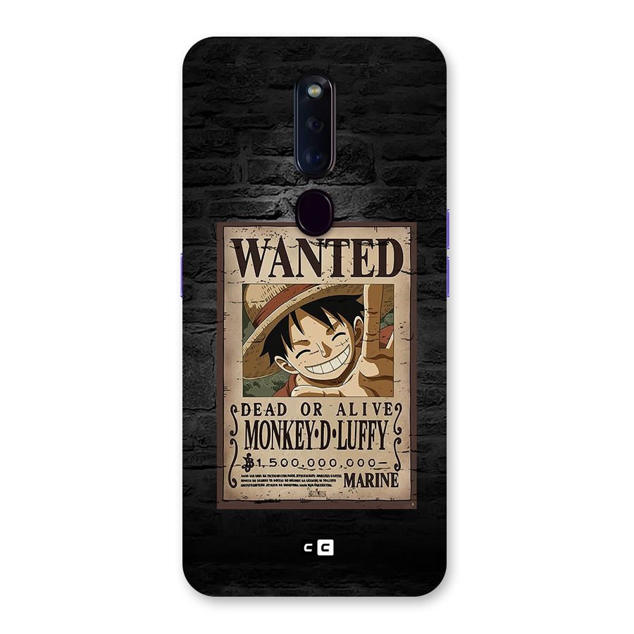 Luffy Wanted Back Case for Oppo F11 Pro