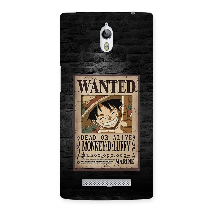 Luffy Wanted Back Case for Oppo Find 7