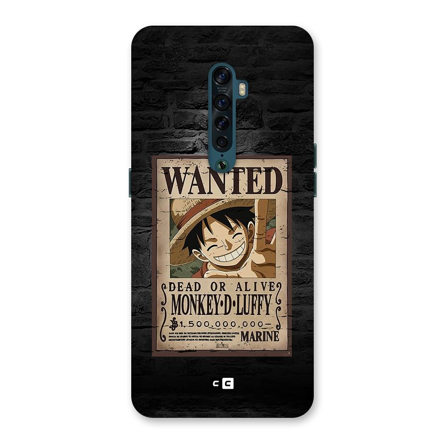 Luffy Wanted Back Case for Oppo Reno2