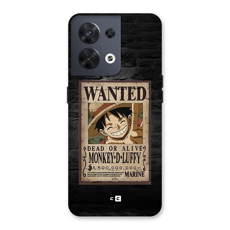 Luffy Wanted Back Case for Oppo Reno8 5G