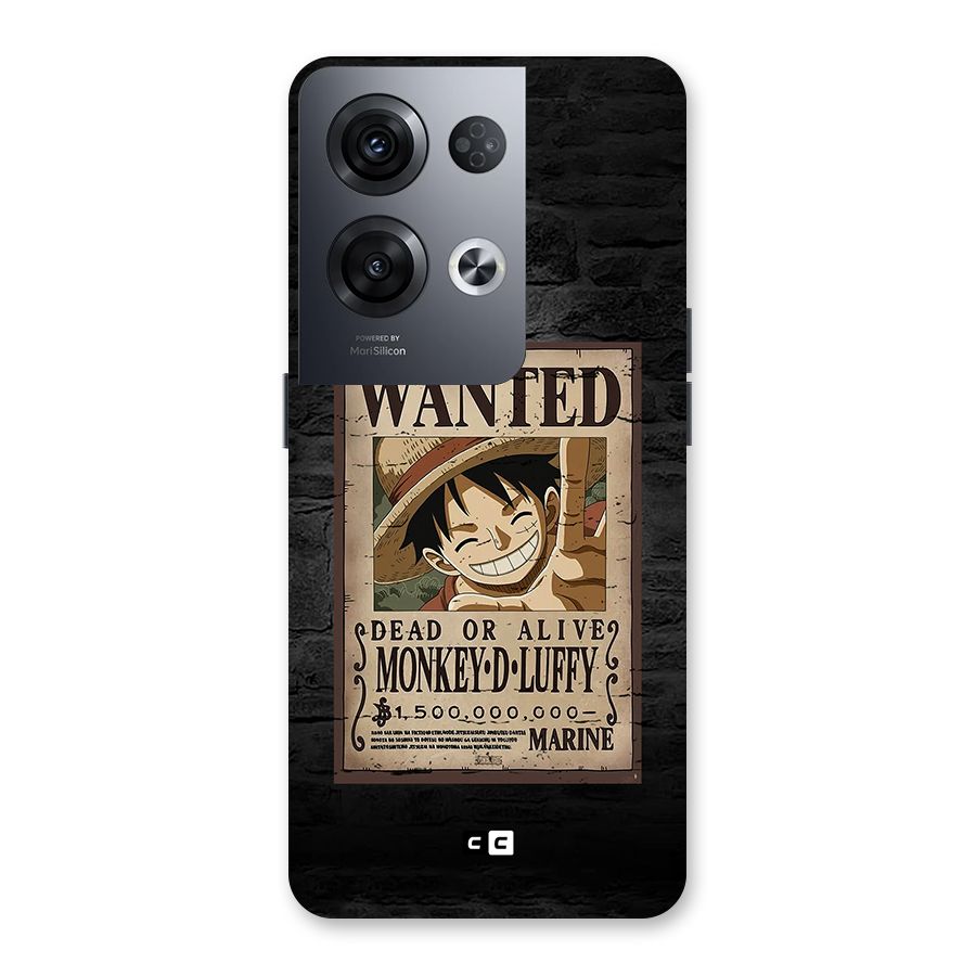 Luffy Wanted Back Case for Oppo Reno8 Pro 5G