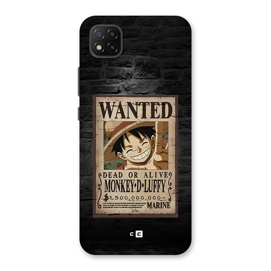 Luffy Wanted Back Case for Poco C3