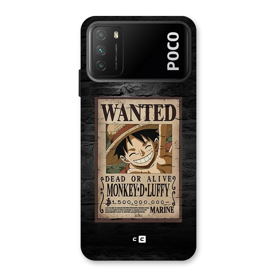 Luffy Wanted Back Case for Poco M3