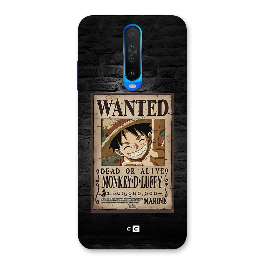 Luffy Wanted Back Case for Poco X2