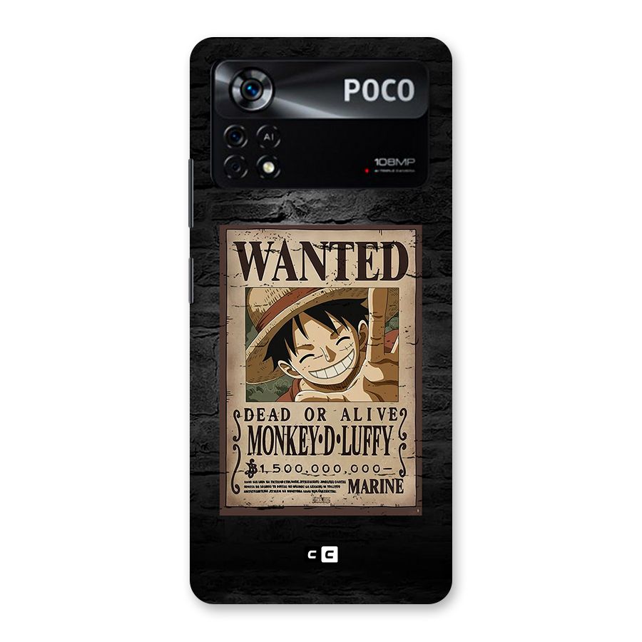 Luffy Wanted Back Case for Poco X4 Pro 5G
