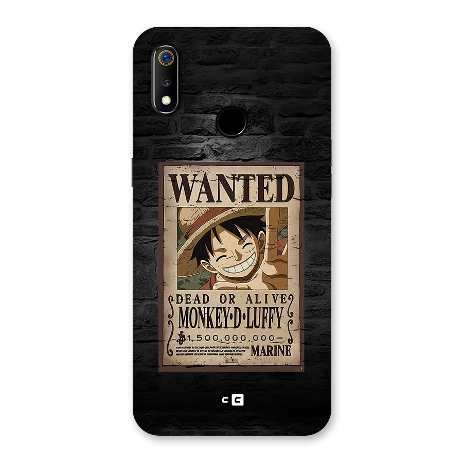 Luffy Wanted Back Case for Realme 3