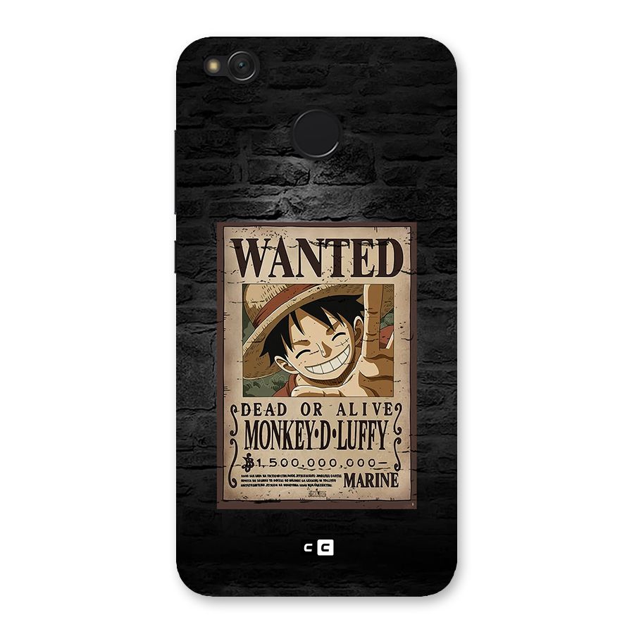 Luffy Wanted Back Case for Redmi 4