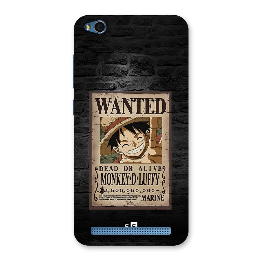 Luffy Wanted Back Case for Redmi 5A