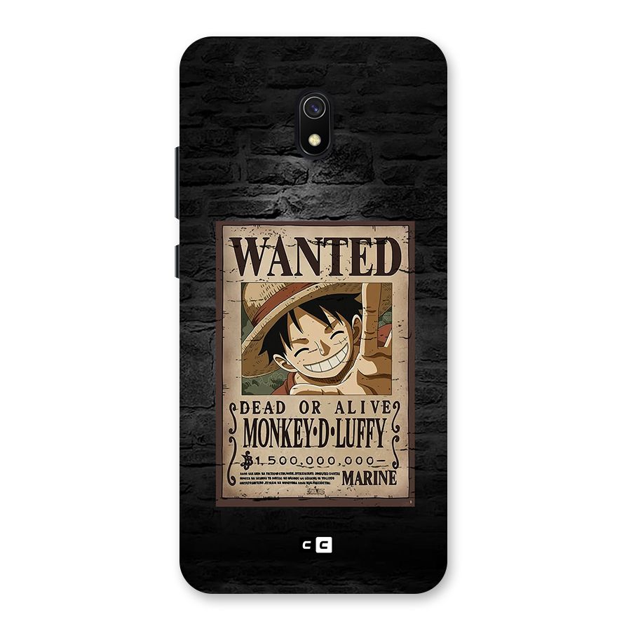 Luffy Wanted Back Case for Redmi 8A