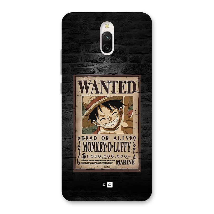 Luffy Wanted Back Case for Redmi 8A Dual