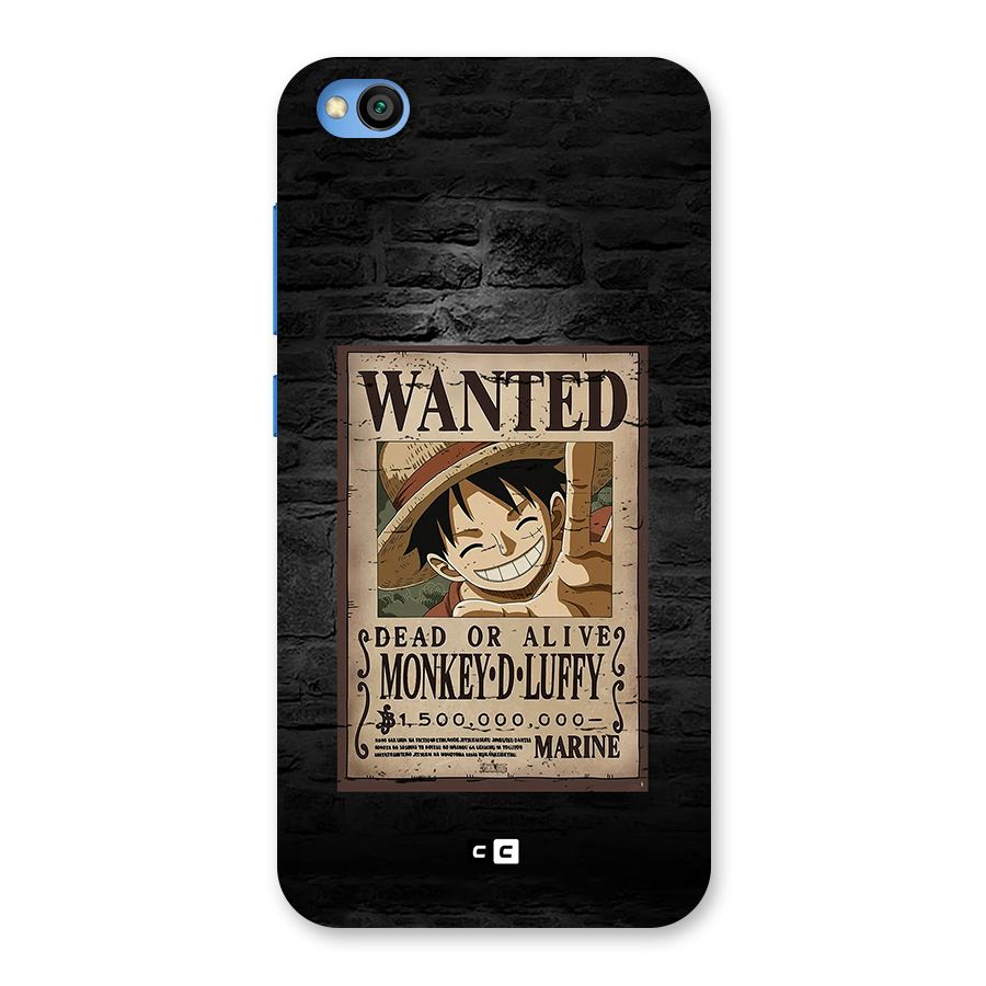 Luffy Wanted Back Case for Redmi Go