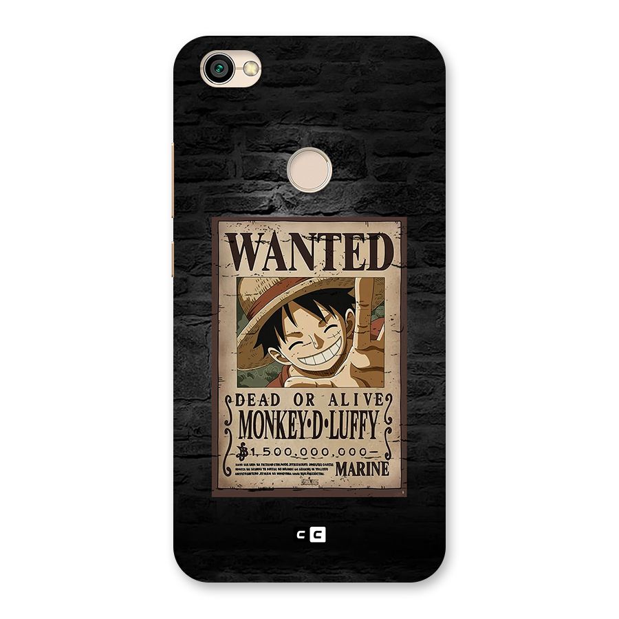 Luffy Wanted Back Case for Redmi Y1 2017