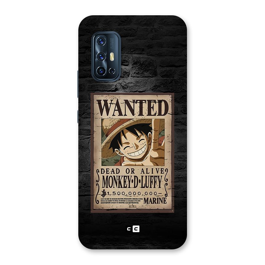 Luffy Wanted Back Case for Vivo V17