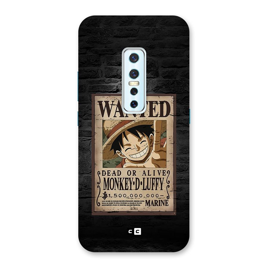 Luffy Wanted Back Case for Vivo V17 Pro