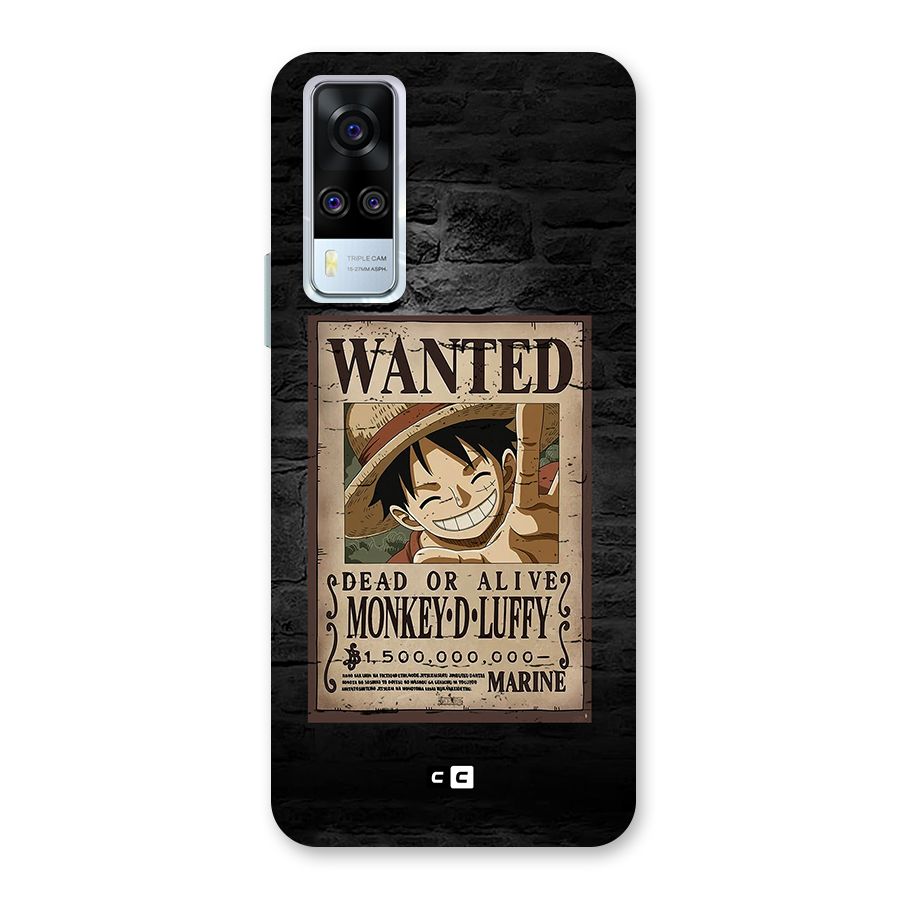 Luffy Wanted Back Case for Vivo Y31