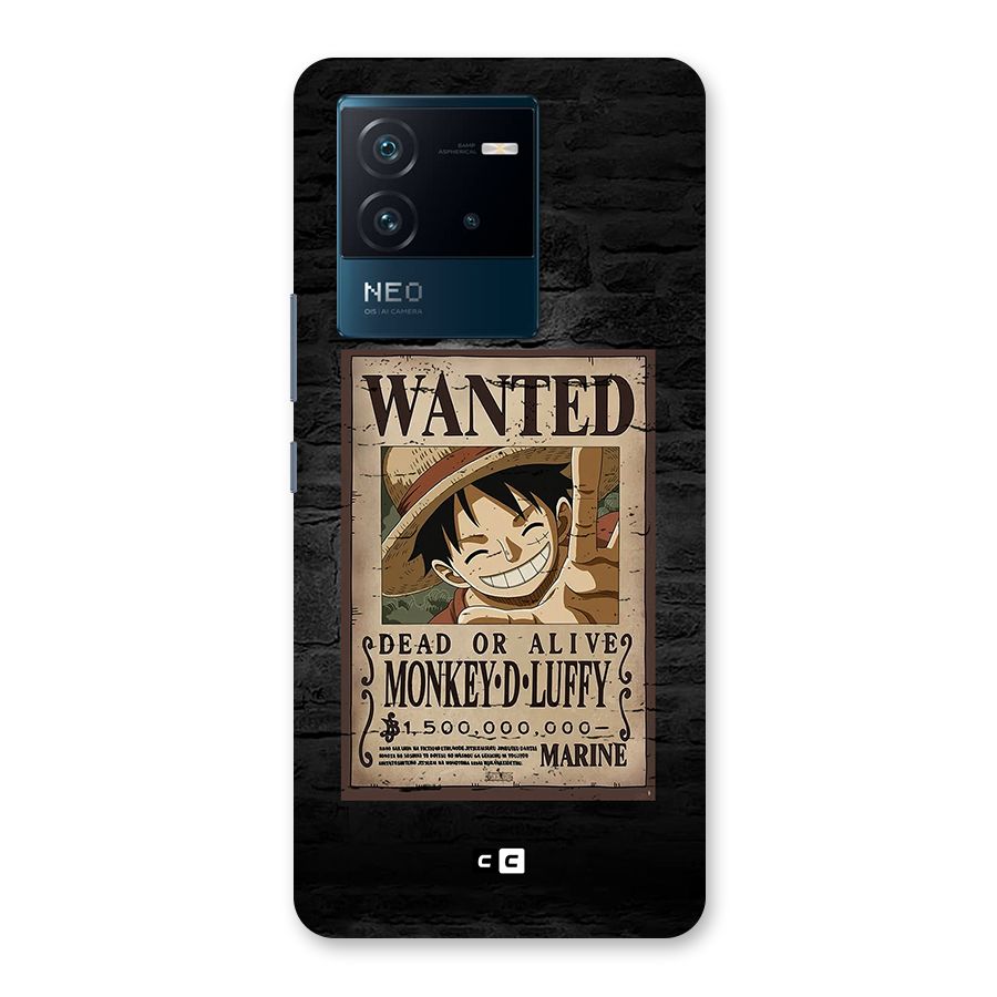 Luffy Wanted Back Case for Vivo iQOO Neo 6 5G