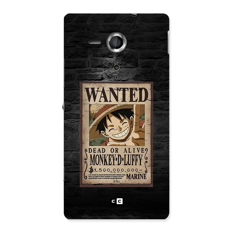 Luffy Wanted Back Case for Xperia Sp